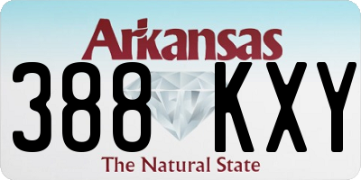 AR license plate 388KXY