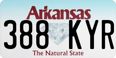 AR license plate 388KYR