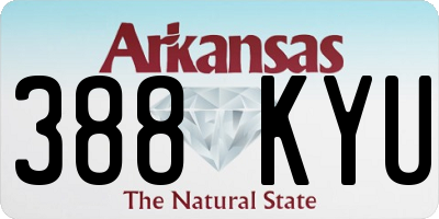 AR license plate 388KYU