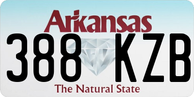 AR license plate 388KZB