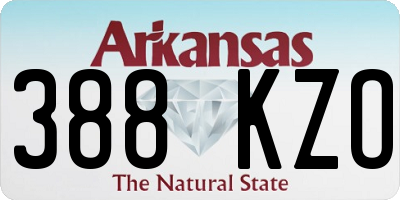 AR license plate 388KZO