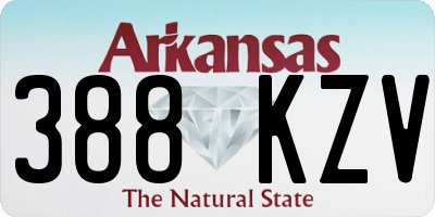 AR license plate 388KZV