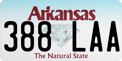 AR license plate 388LAA