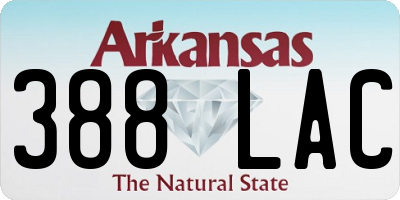 AR license plate 388LAC