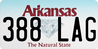 AR license plate 388LAG