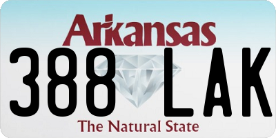 AR license plate 388LAK