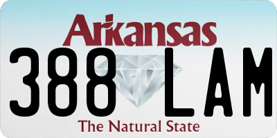AR license plate 388LAM