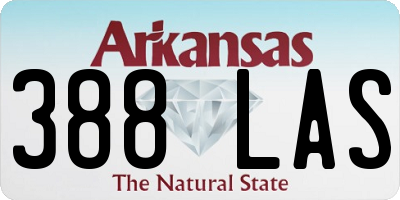 AR license plate 388LAS