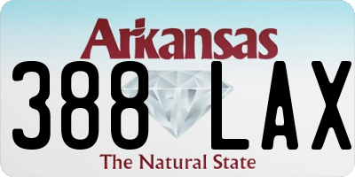 AR license plate 388LAX