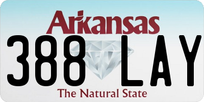 AR license plate 388LAY