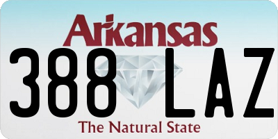 AR license plate 388LAZ
