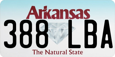 AR license plate 388LBA