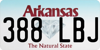 AR license plate 388LBJ