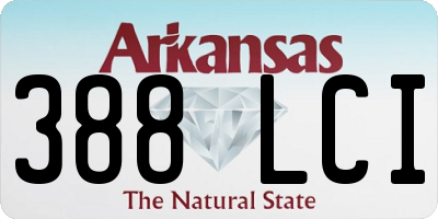 AR license plate 388LCI