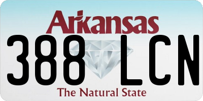 AR license plate 388LCN