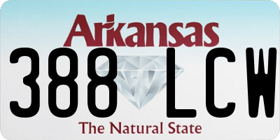 AR license plate 388LCW