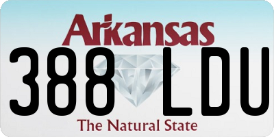 AR license plate 388LDU