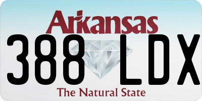 AR license plate 388LDX