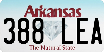 AR license plate 388LEA
