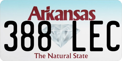 AR license plate 388LEC