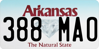 AR license plate 388MAO