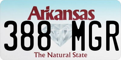 AR license plate 388MGR