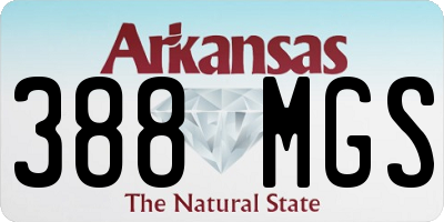 AR license plate 388MGS