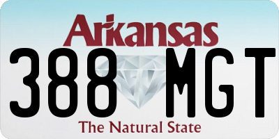 AR license plate 388MGT