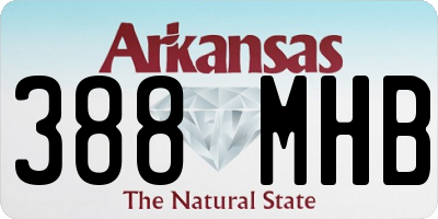AR license plate 388MHB