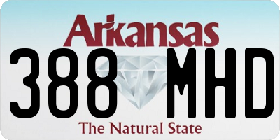 AR license plate 388MHD