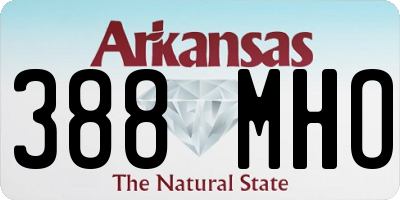 AR license plate 388MHO