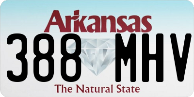 AR license plate 388MHV