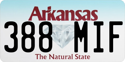 AR license plate 388MIF