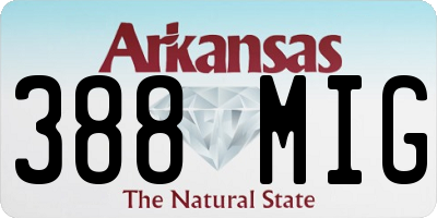 AR license plate 388MIG