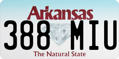 AR license plate 388MIU