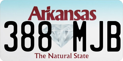AR license plate 388MJB