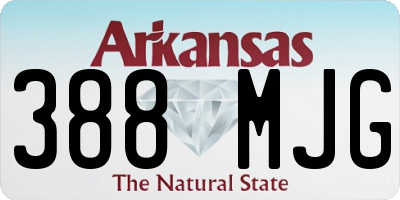AR license plate 388MJG