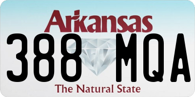 AR license plate 388MQA