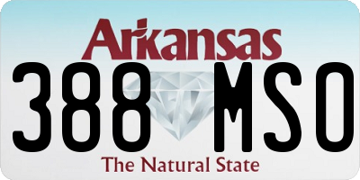 AR license plate 388MSO