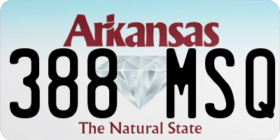 AR license plate 388MSQ