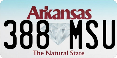 AR license plate 388MSU