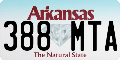 AR license plate 388MTA