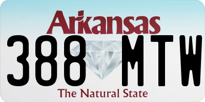 AR license plate 388MTW