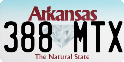 AR license plate 388MTX
