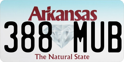 AR license plate 388MUB
