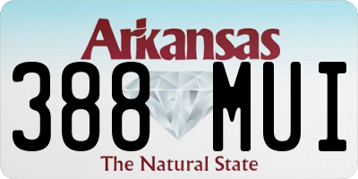 AR license plate 388MUI
