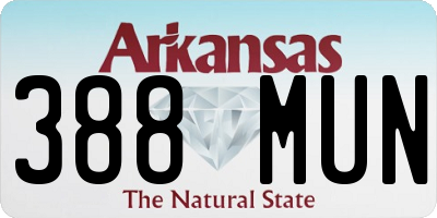 AR license plate 388MUN