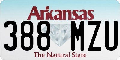 AR license plate 388MZU