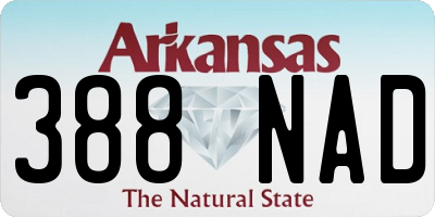 AR license plate 388NAD