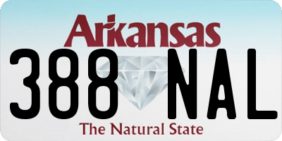 AR license plate 388NAL